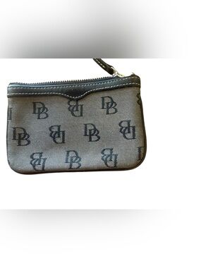 Dooney & Bourke Monogram Gray Zip Coin Pouch